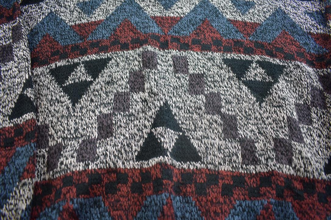 Vintage 1990s Michael Gerald Abstract Pattern Knit Crewneck Sweater