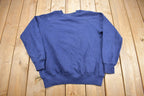 Vintage 1980s Blank Blue Raglan Crewneck Sweatshirt