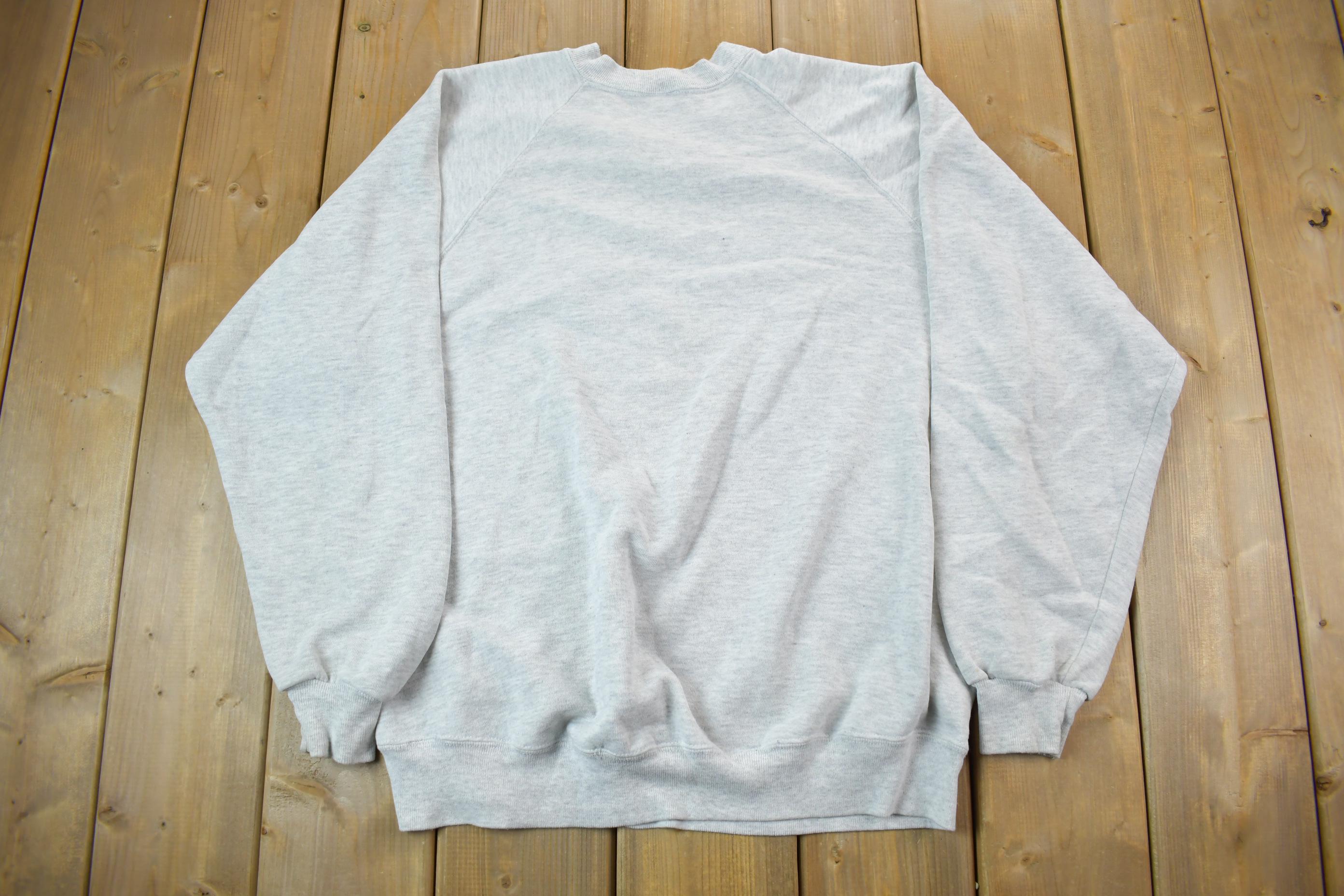 Vintage 1990s Blank Grey Crewneck Sweatshirt