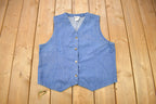 Vintage 1990s Bon Worth Blank Button Up Vest Shirt