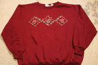 Vintage 1990s Floral Graphic Crewneck Sweater