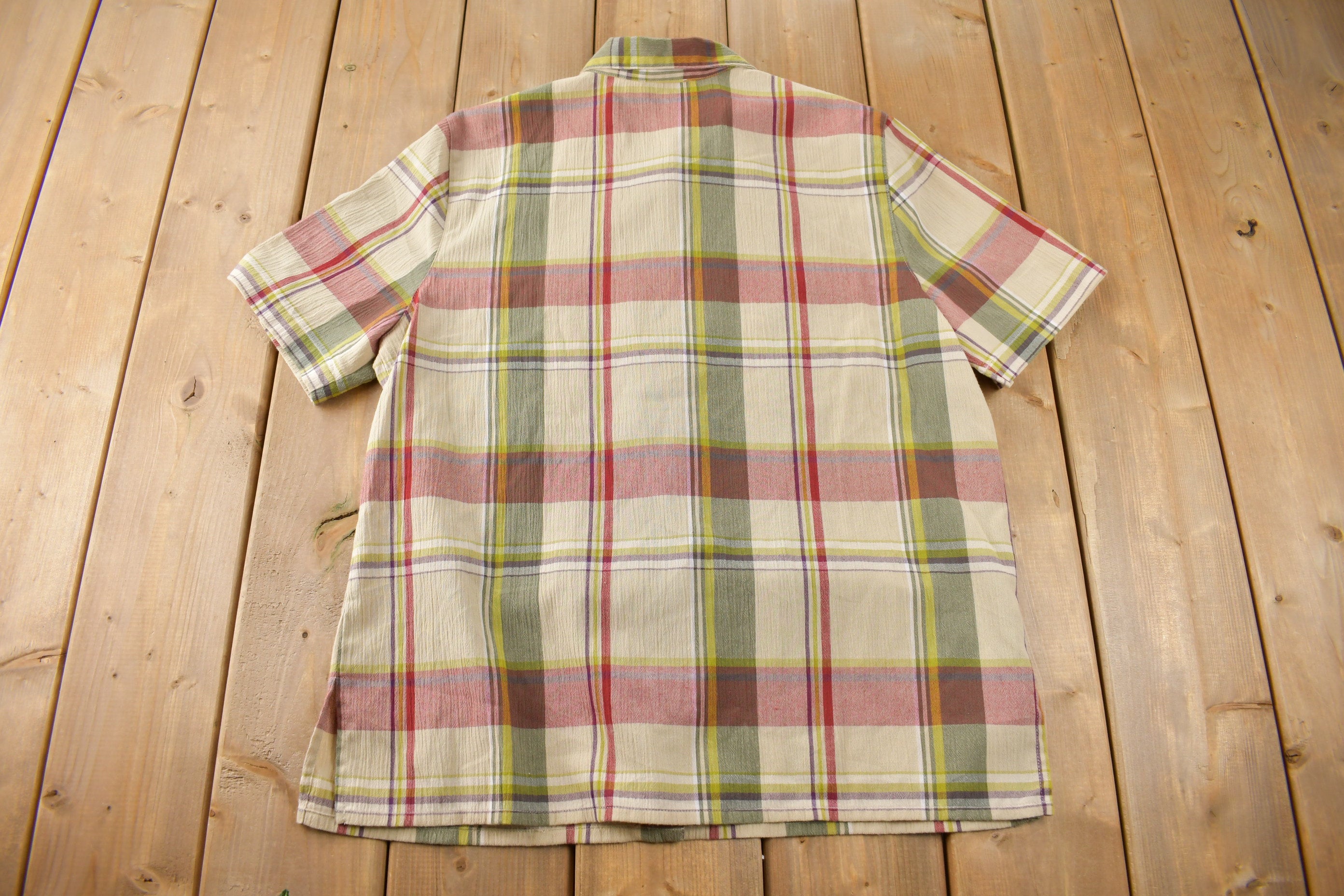 Vintage 1990s Alfred Dunner Plaid Button Up Blouse Size 14