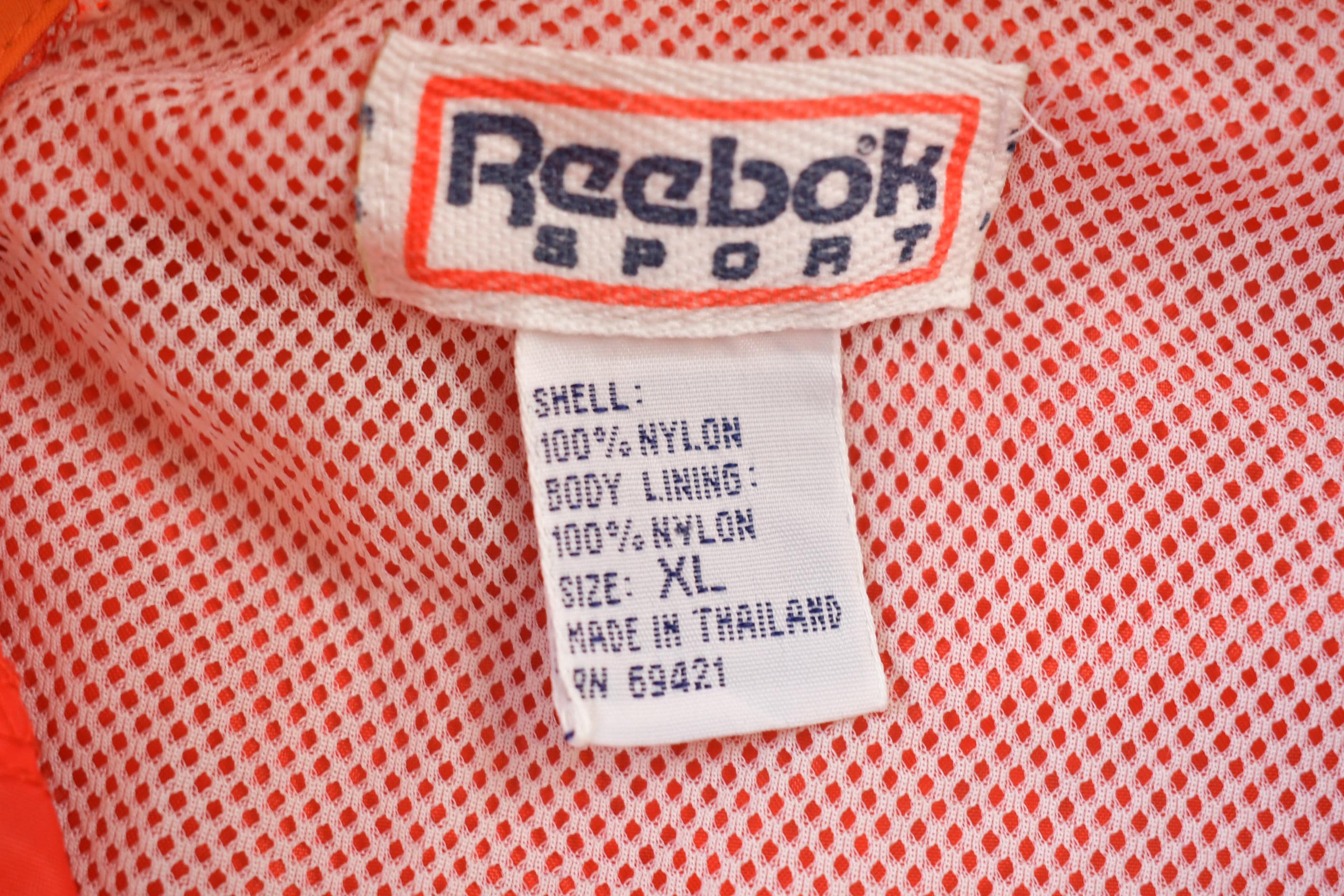 Vintage 1990s Reebok Sport Bright Mesh Lined Windbreaker
