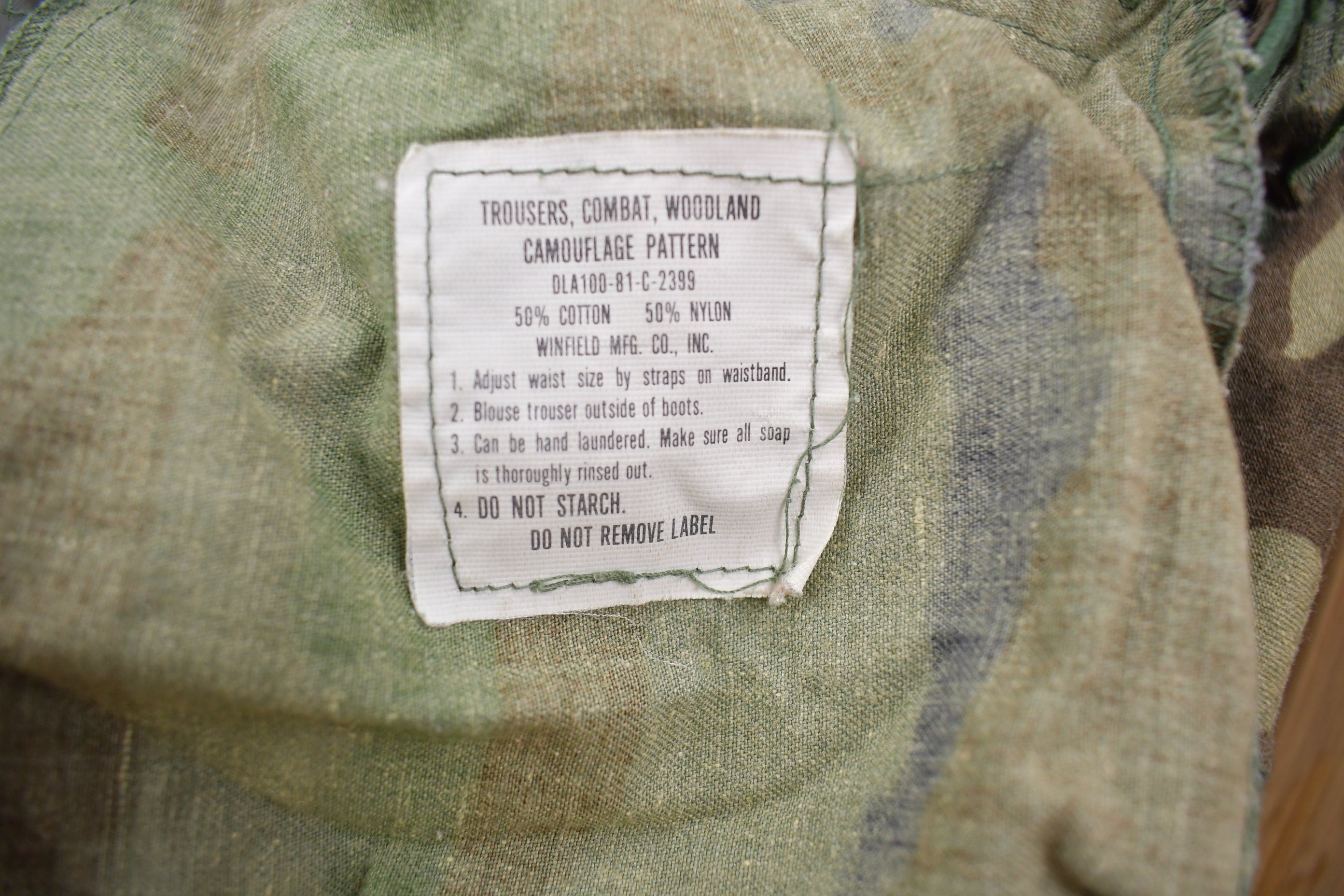 Vintage 2001 Military Woodland Camouflage Cargo Pocket Pants 27 x 28
