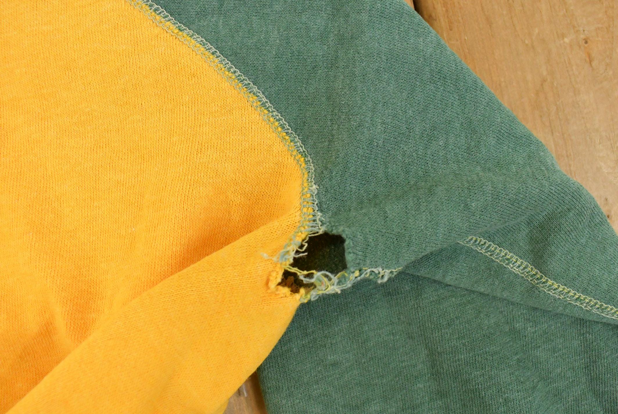 Vintage 1960s Sportswear Quality Knit Blank Thrashed Crewneck Sweatshirt Men's 2XS