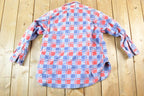 Vintage 1970s Plaid Button Up Shirt Mens L