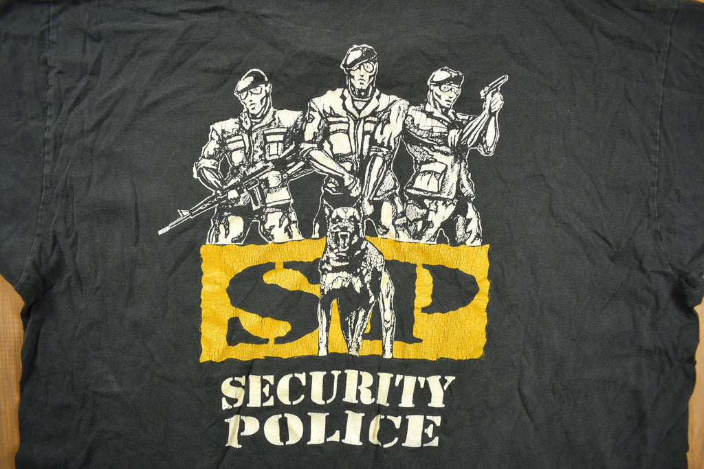 Vintage 1990s US AF SP Security Police Graphic T Shirt  Vintage Texas T Shirt  Graphic Tee  Single Stitch  Made In usa