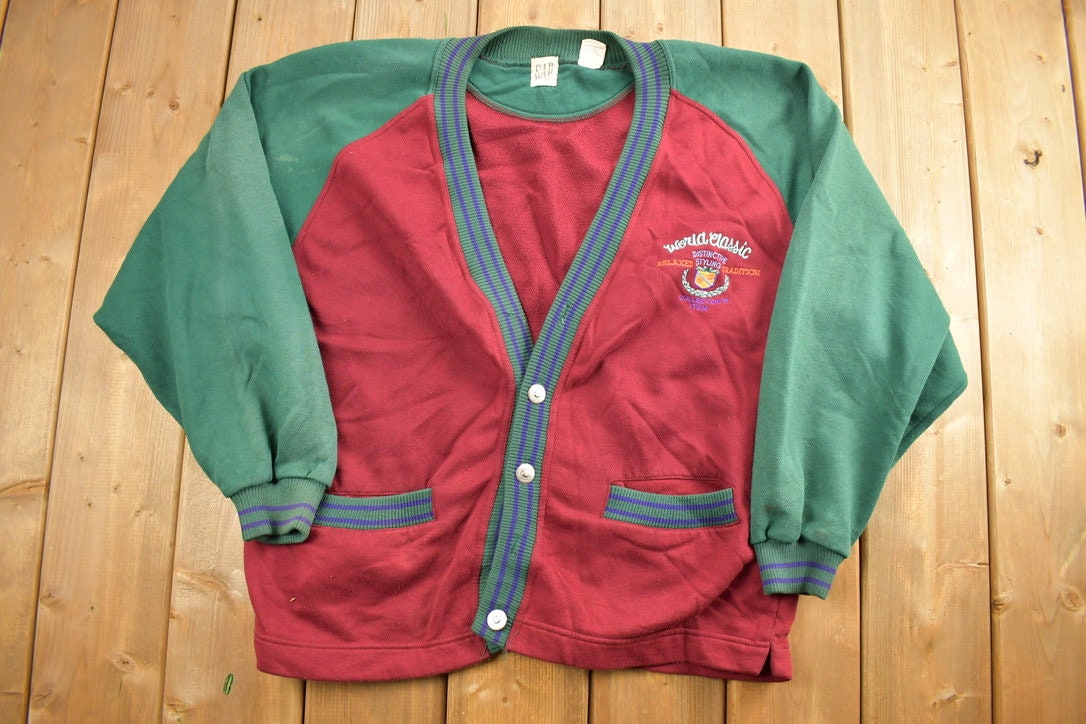 Vintage 1990s World Classic Distinctive Styling Cardigan Sweater