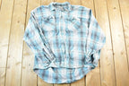 Vintage 1990s Dual Control Plaid Button Up Shirt Mens XL