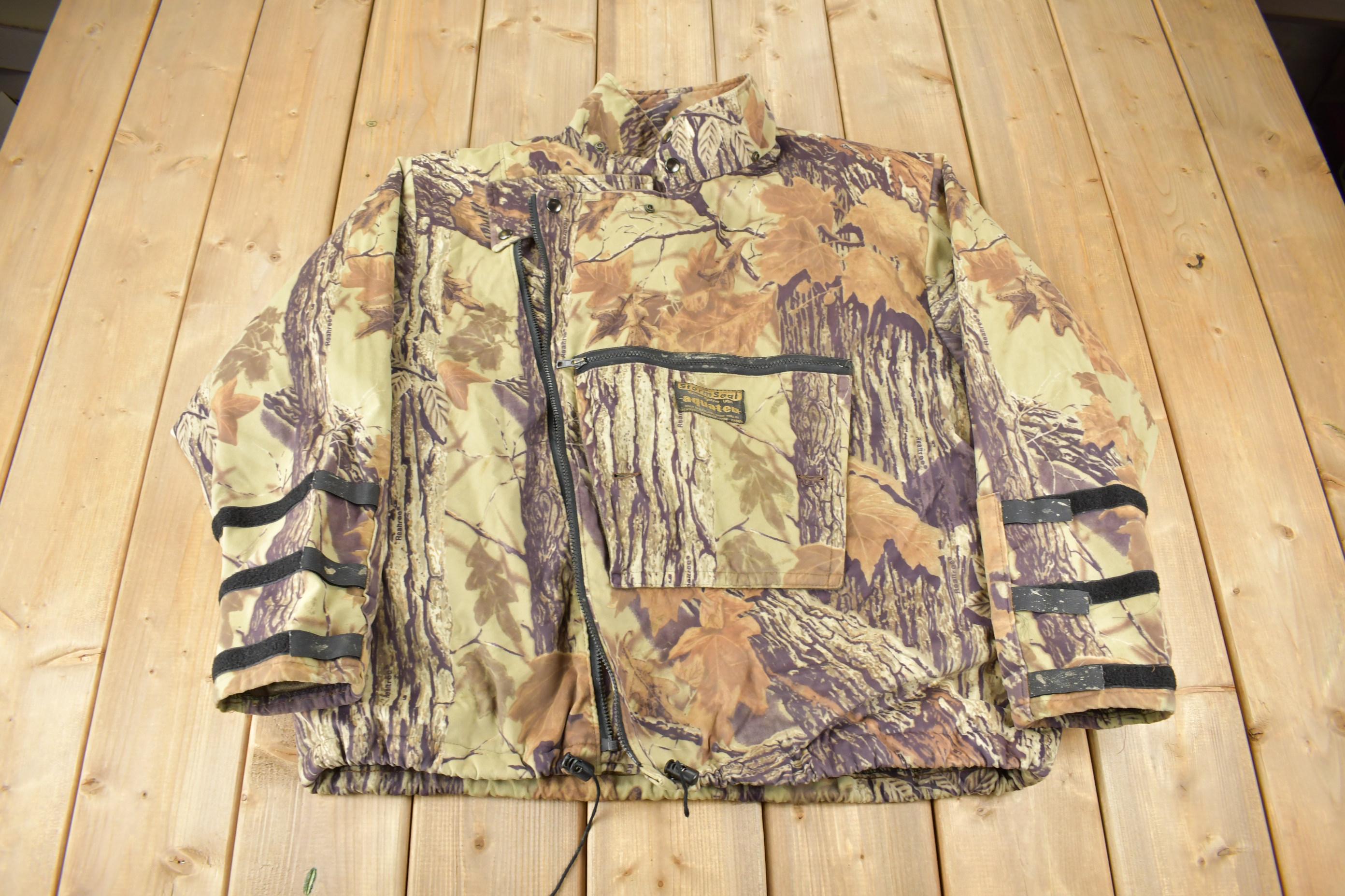 Vintage 1980s Real Tree Camo Sport Cheif Fleece Lined Jacket