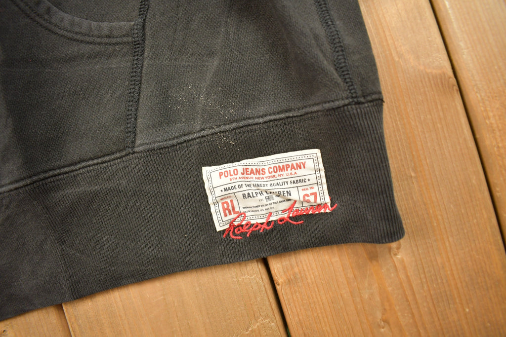 Vintage 1990s Polo Jeans Ralph Lauren Embroidered Full Zip Hoodie