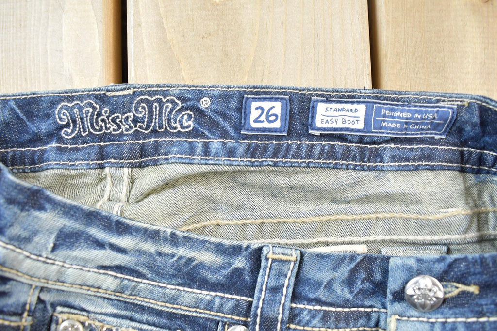 Vintage Y2K Miss Me Bedazzled Low Rise Jeans Size 26x32