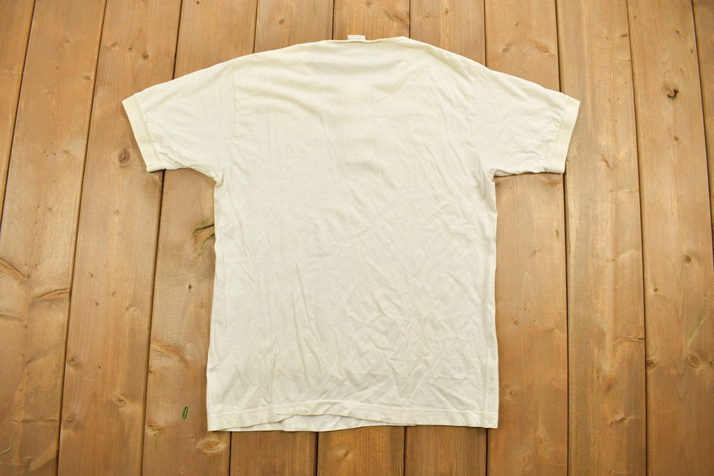 Vintage 1990s Blank Quarter-button T Shirt