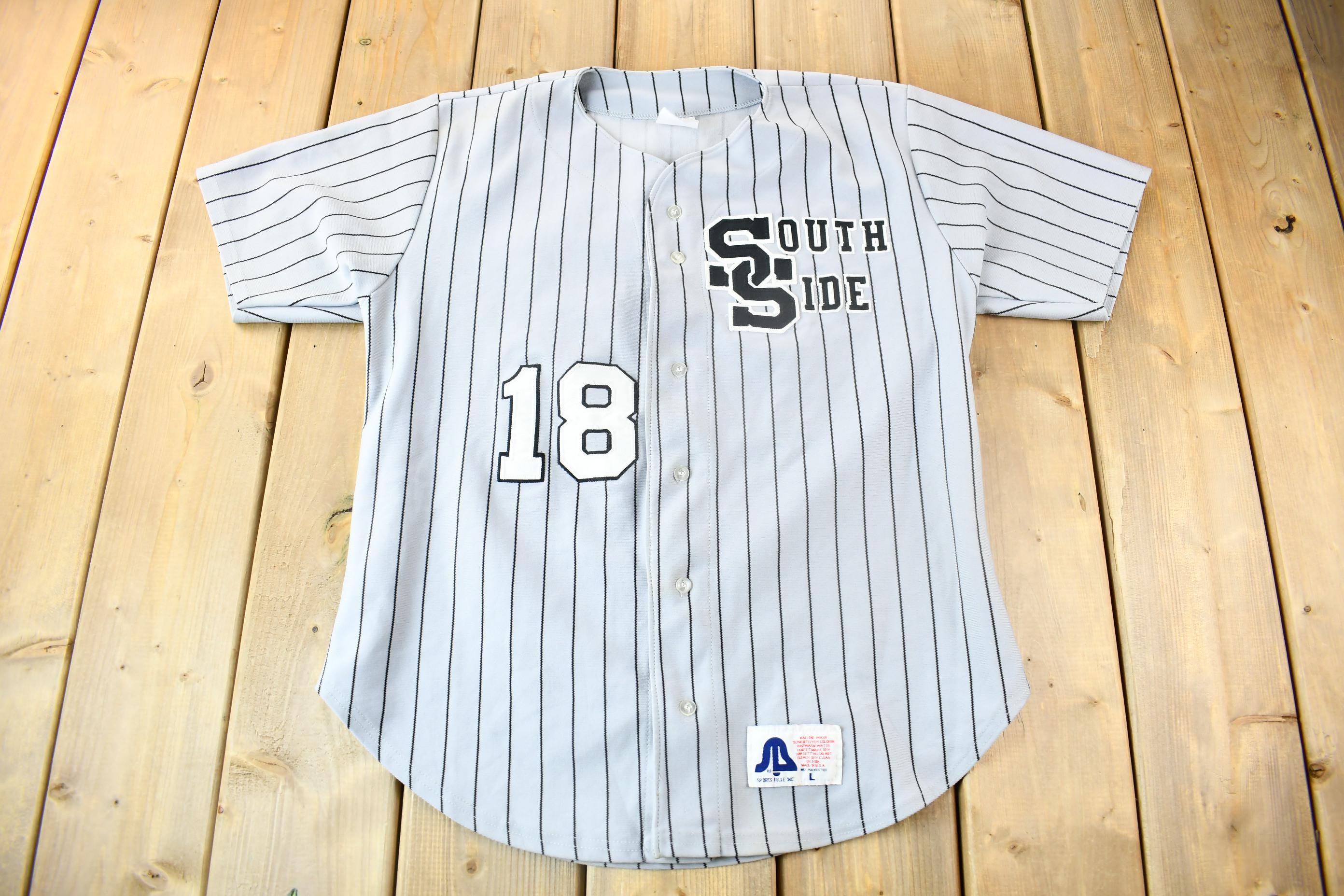 Vintage 1990s Chicago White Sox South Side Baseball Pinstripe Jersey