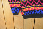 Vintage 1990s Petite Sophisticate Quarter Zip Fleece Sweater Women's Medium
