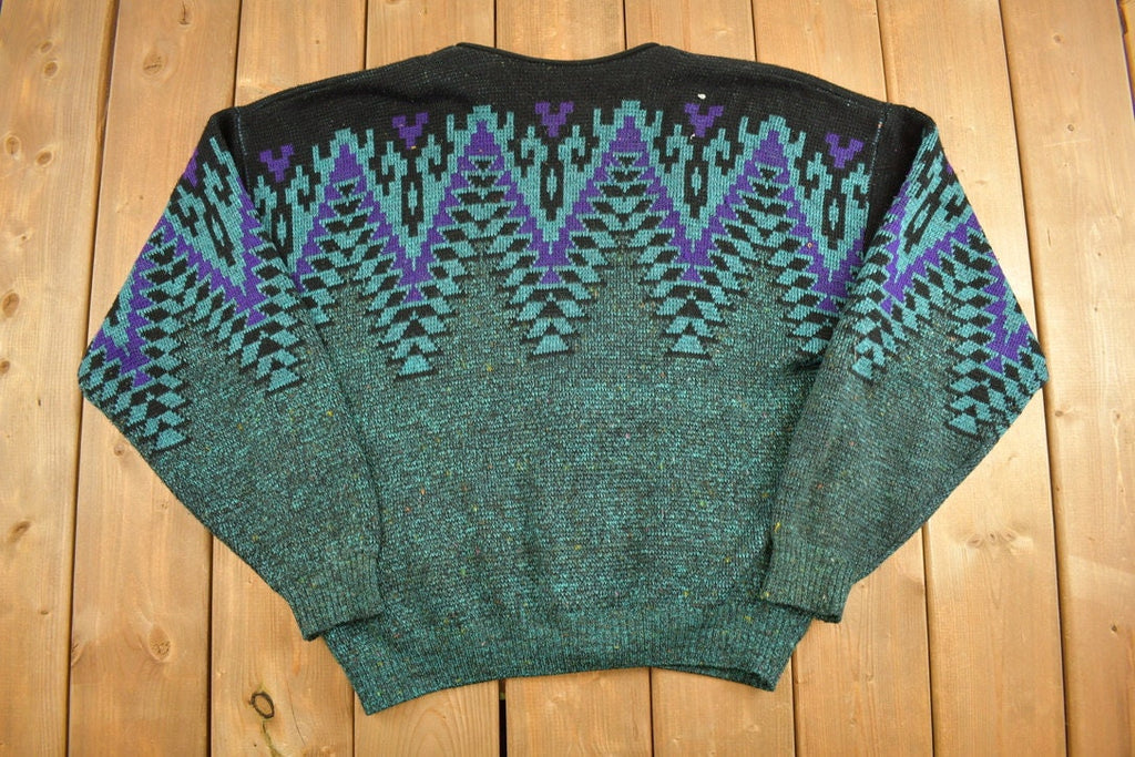 Vintage 1990s Sears Abstract Cardigan Sweater