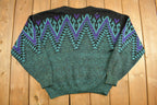 Vintage 1990s Sears Abstract Cardigan Sweater