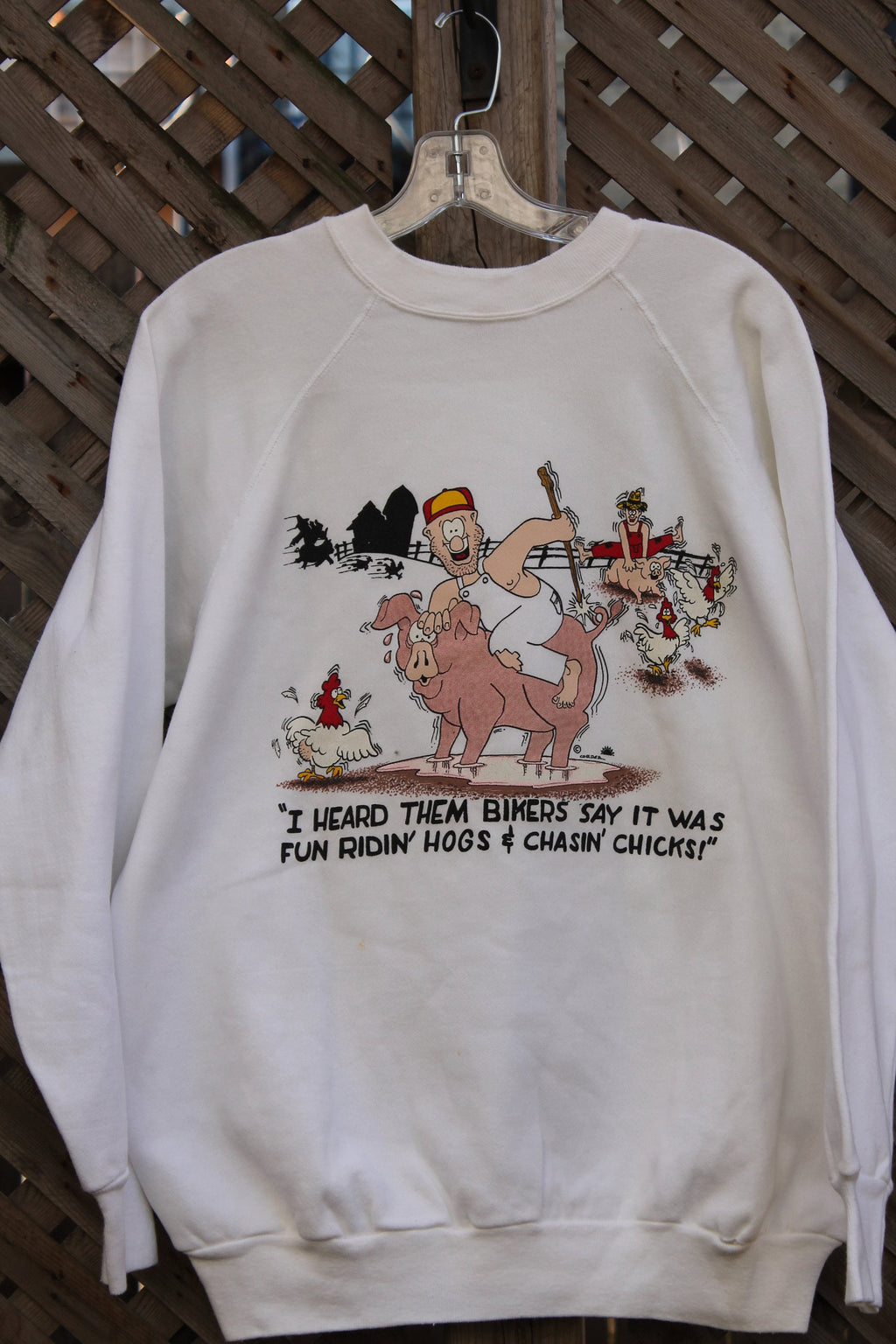 Vintage 1990s Red Neck Graphic Crewneck Sweater