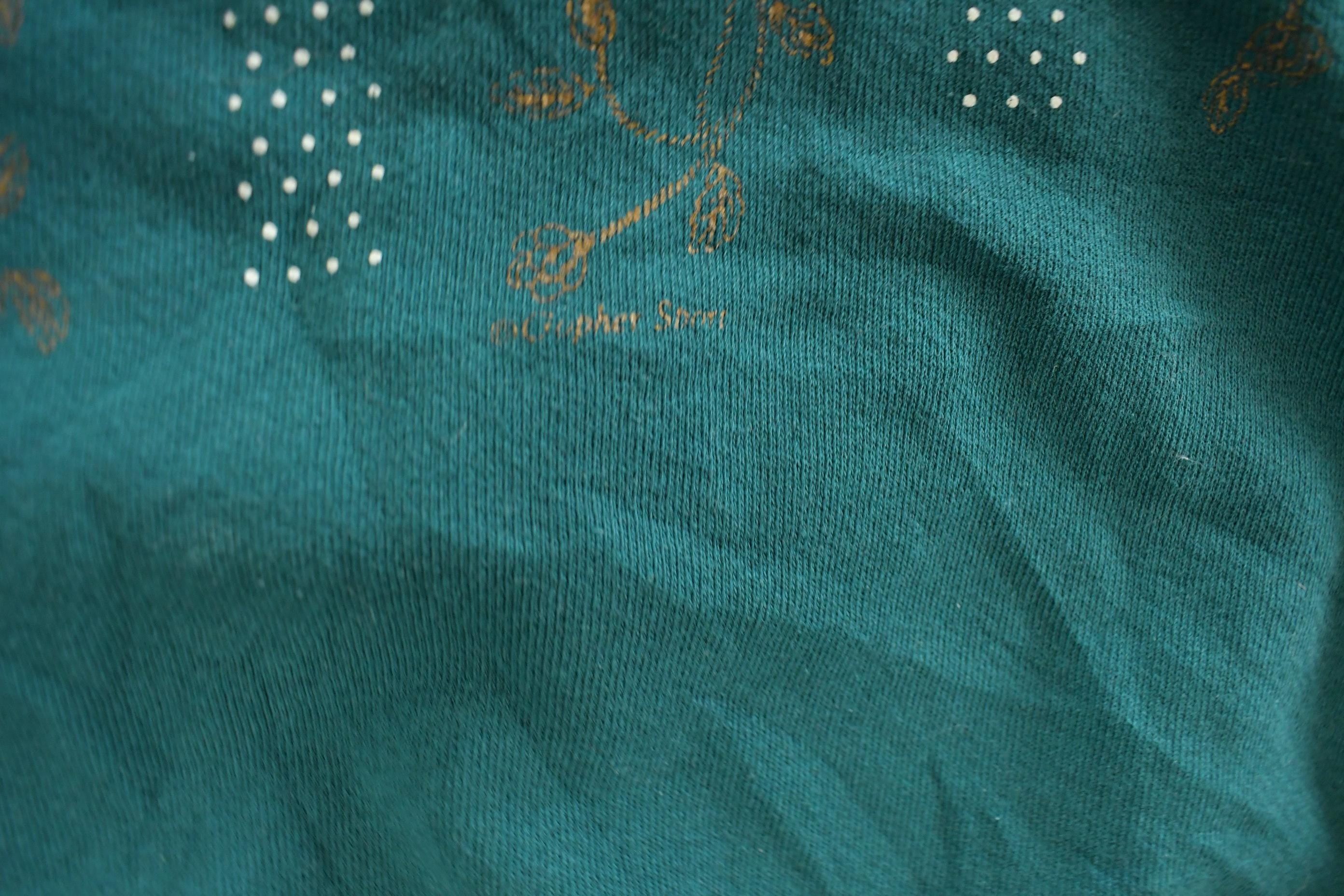 Vintage 1990s Floral Turtleneck Graphic Crewneck Sweatshirt Womens Large