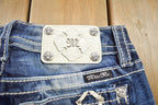 Vintage Y2K Miss Me Bedazzled Low Rise Jeans Size 26x31