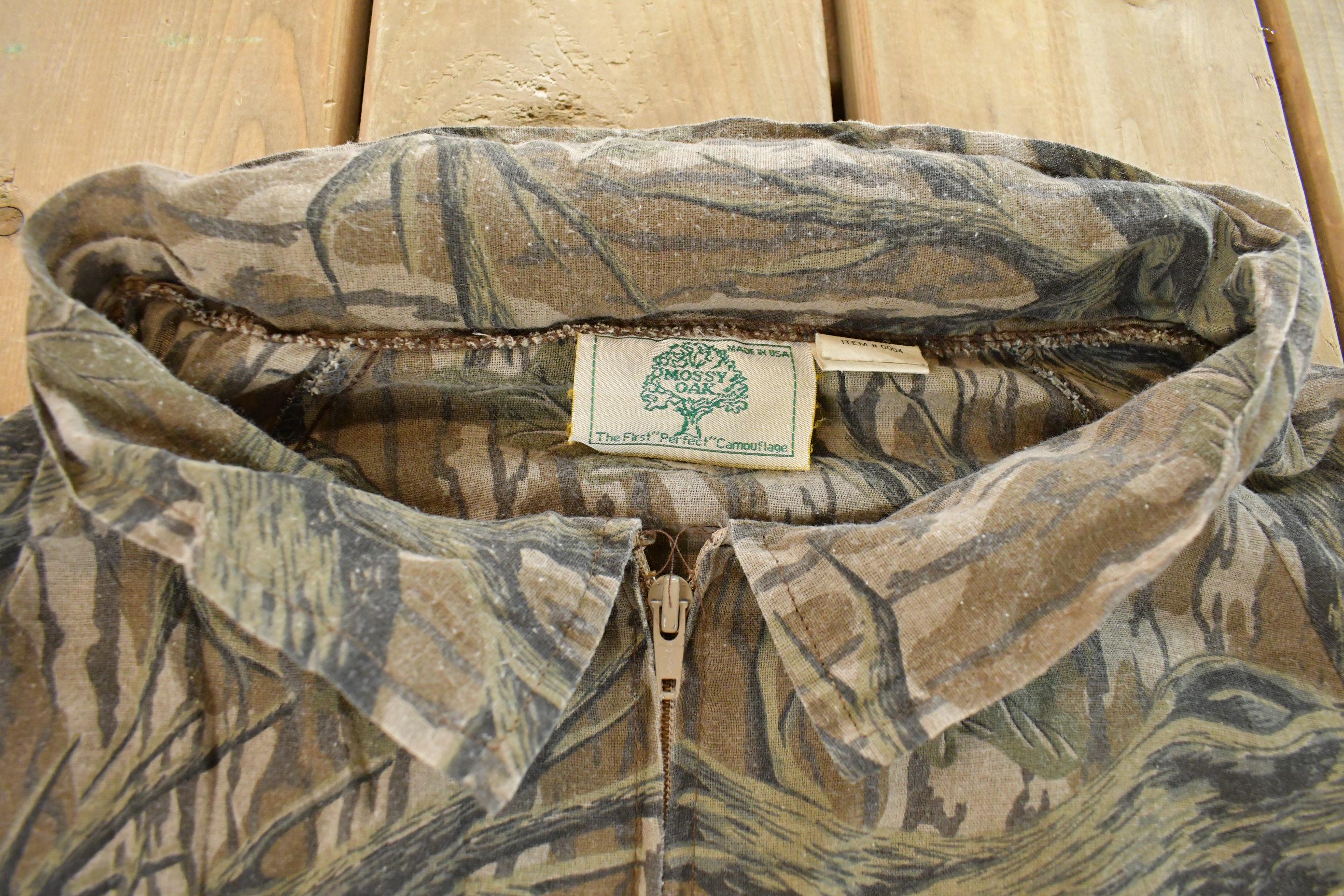 Vintage 1990s Mossy Oak All Over Print Lightweight Tree Camo Jacket Men's 2XL