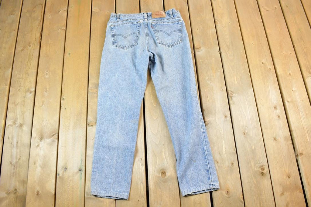 Vintage 1990s Levi Strauss Red Tab 512 Denim Jeans Size 33 x 34 Made In USA