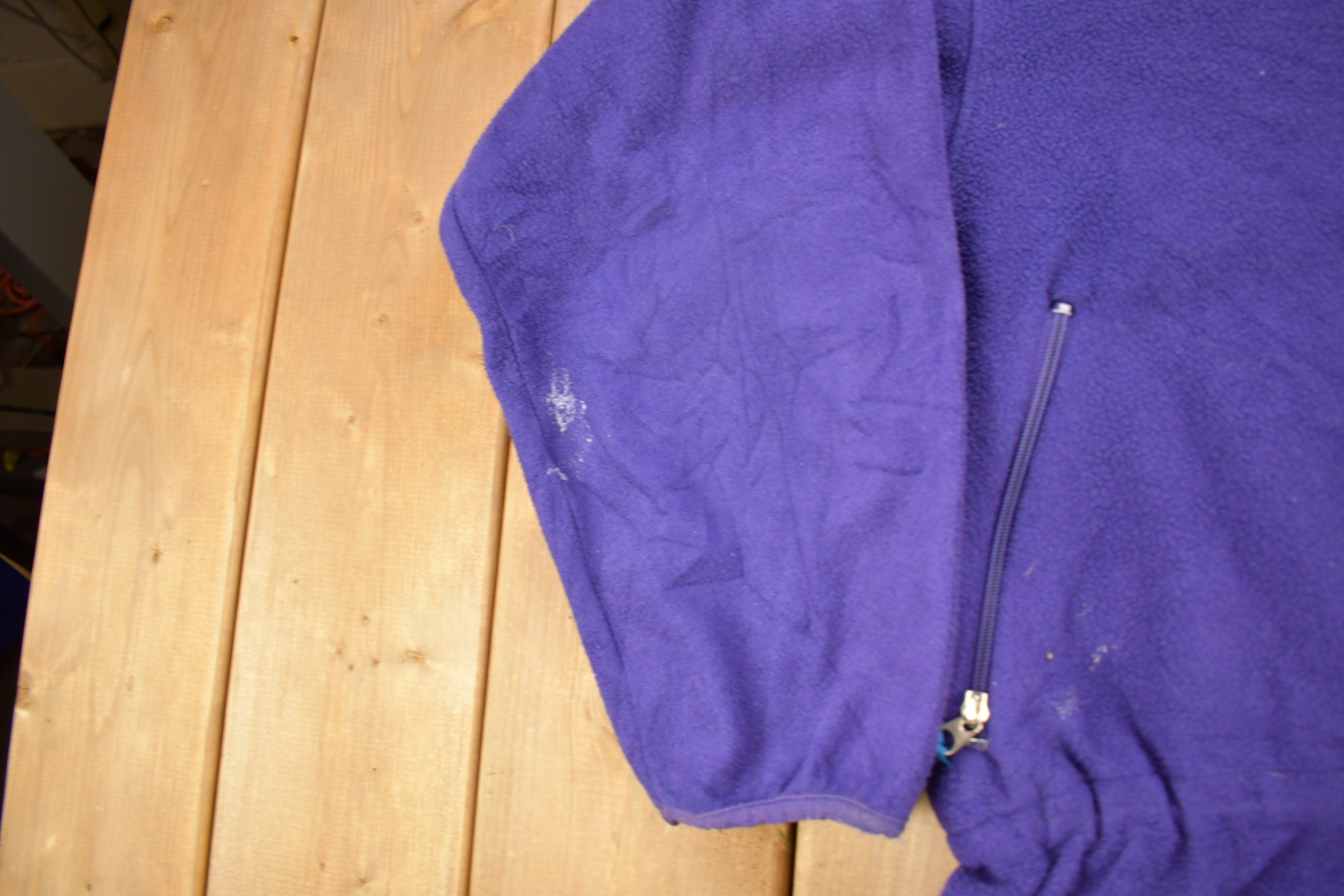 Vintage 1990s Patagonia Purple Half Zip Cinched Sweatshirt