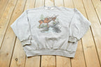 Vintage 1990s Deer Nature Animal Graphic Print Crewneck Sweatshirt Men's 2XL