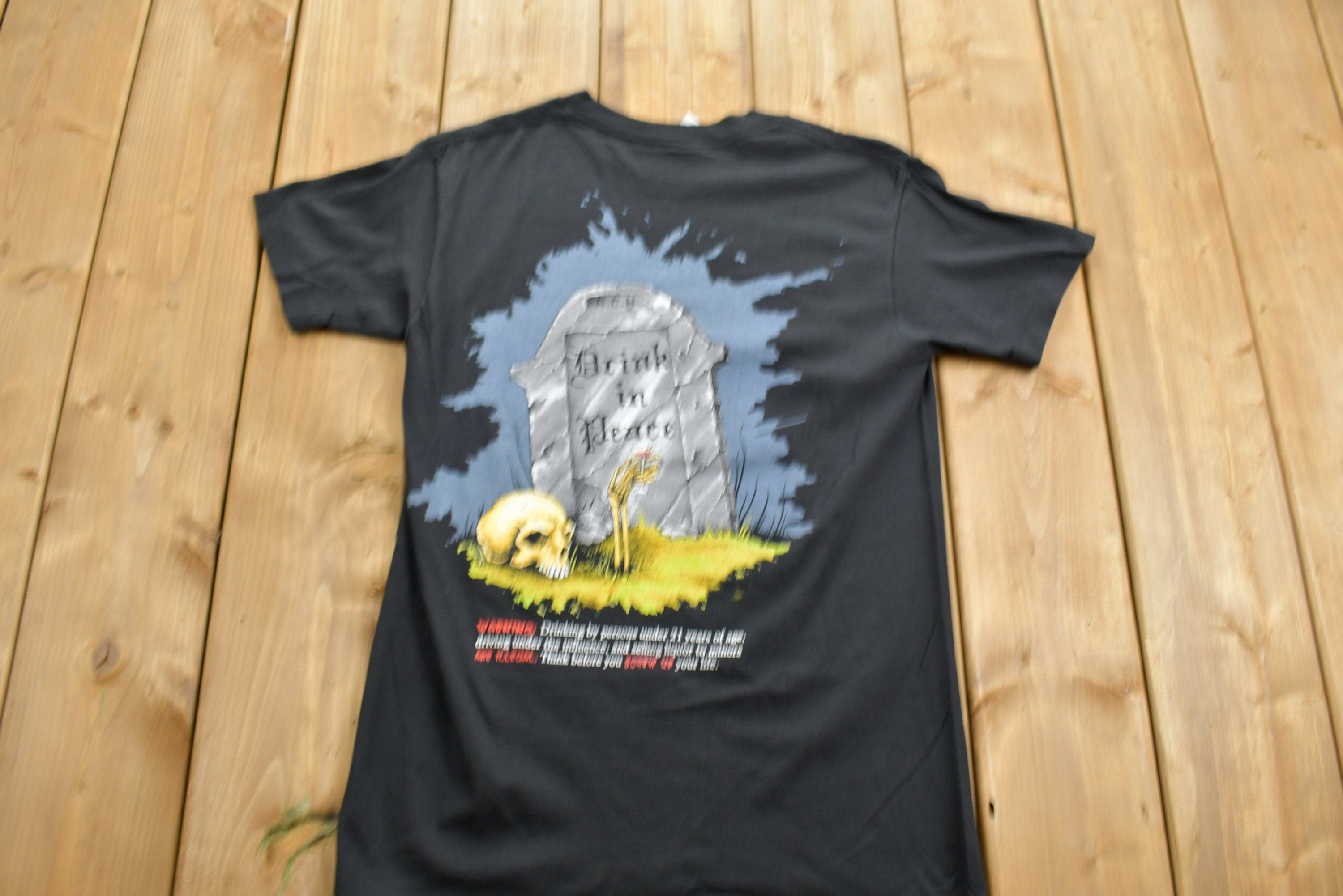 1992 Black Death Vodka Drink In Peace Tour T-shirt
