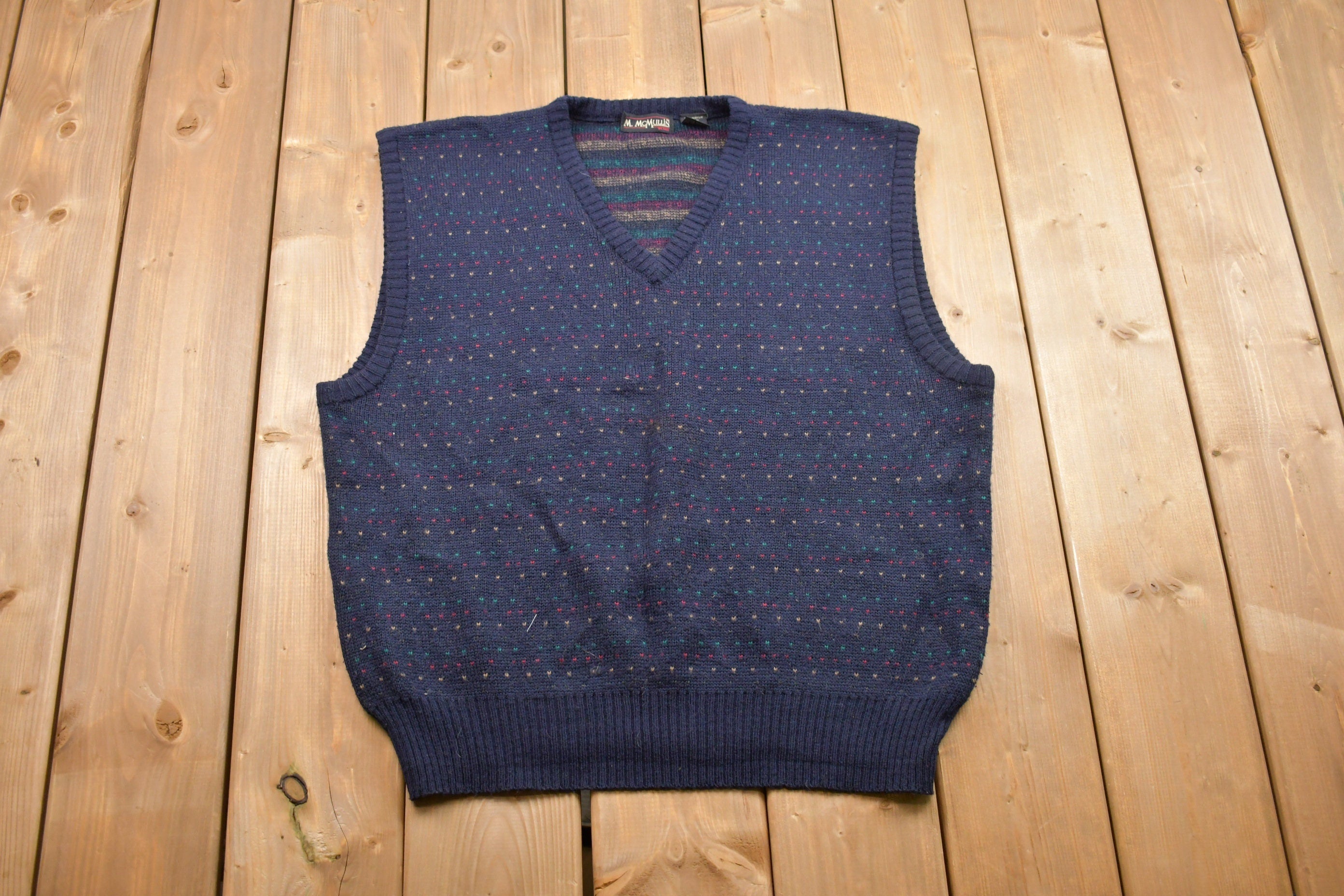 Vintage M. McMullin Knitted Sweater Vest