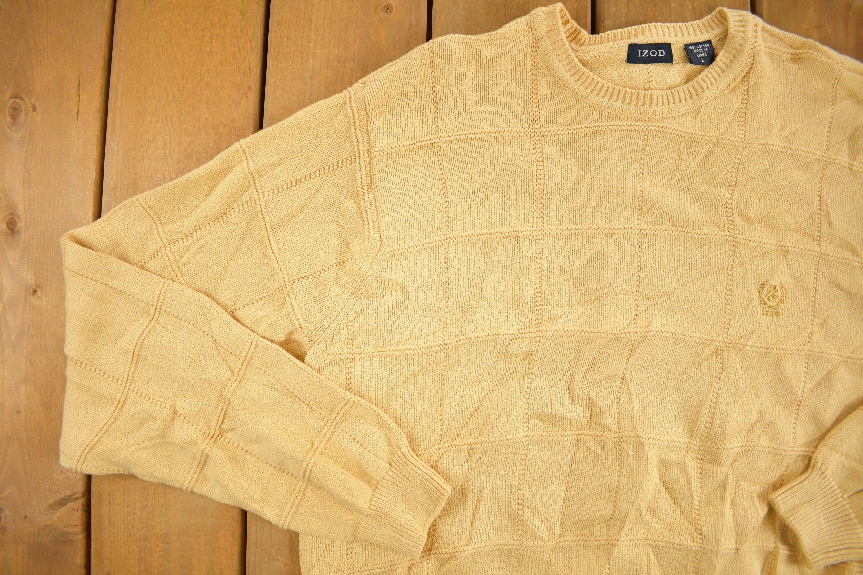 Vintage 1990s Izod Knit Crewneck Sweater