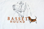 Vintage 1990s GRS Dogs Embroidery and Graphic Single Stitch Basset Hound T-Shirt