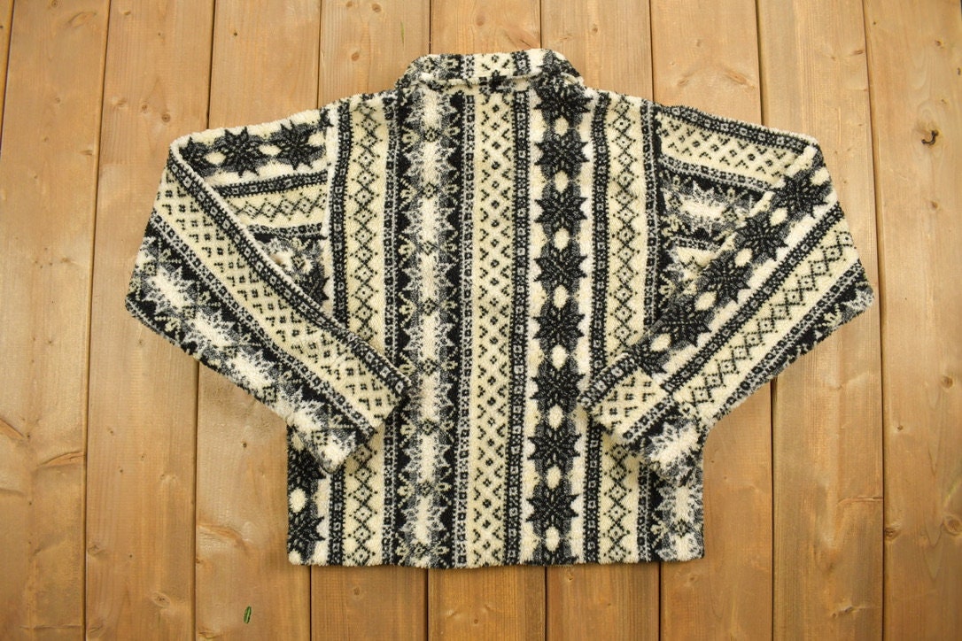 Vintage 1990s Whitefish Bay Fleece Zip Up Sweater