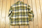Vintage 1960s Montmac Light Wool Plaid Jacket /