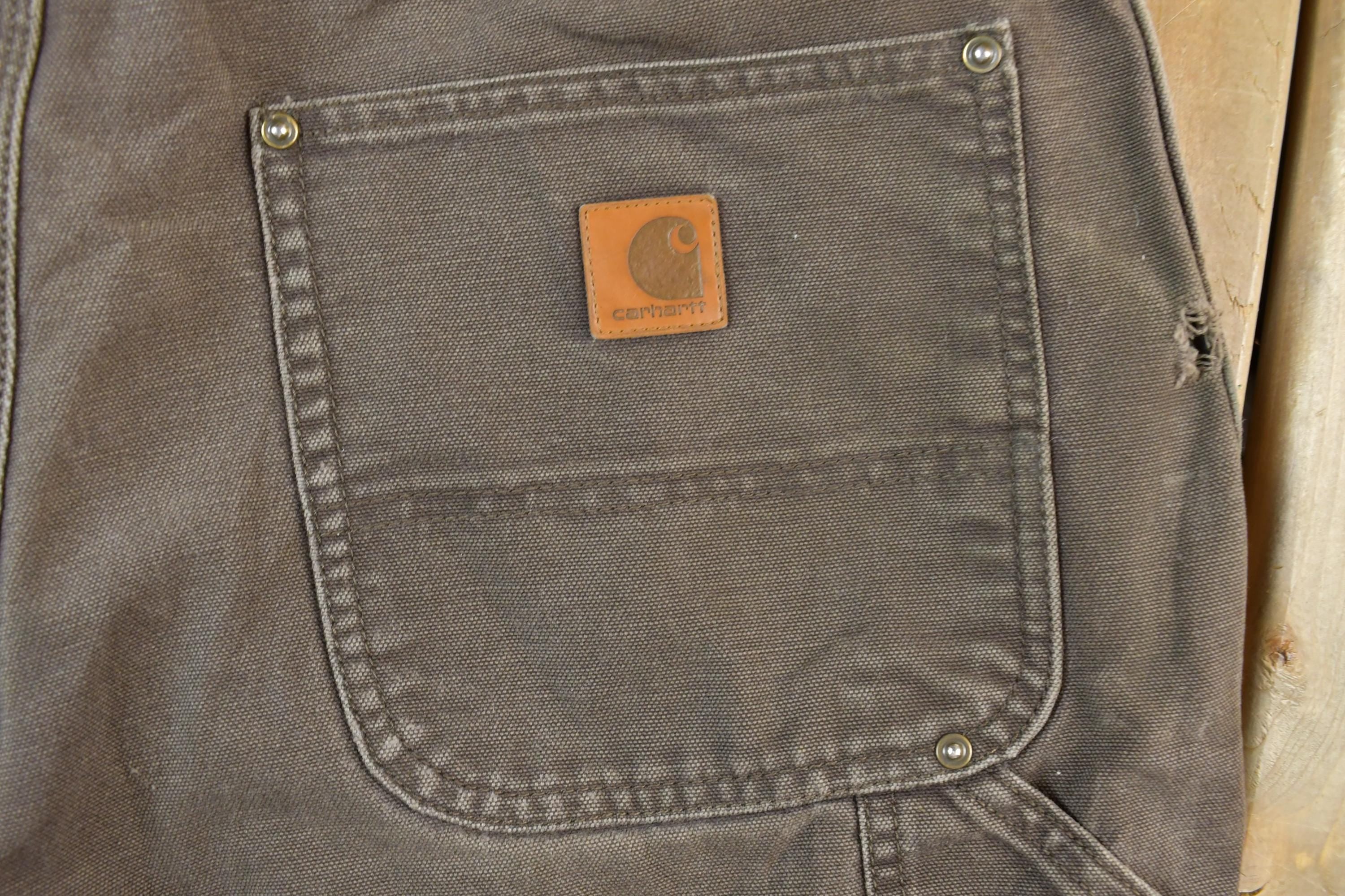 Vintage 1990s Carhartt Double Knee Dungaree Fit Work Pants Size 36x30