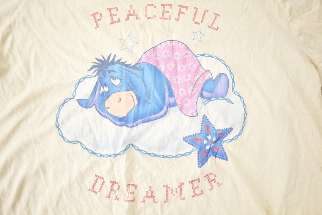 Vintage 1990s Disney Eeyore Peaceful Dreamer Pajama Shirt