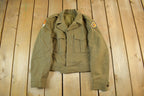 Vintage 1940s WW2 Ike Constabulary Wool Button Up Jacket Men's S