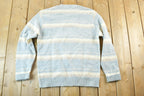 Vintage 1990s Robert Bruce Knit Striped Crewneck Sweater Mens L