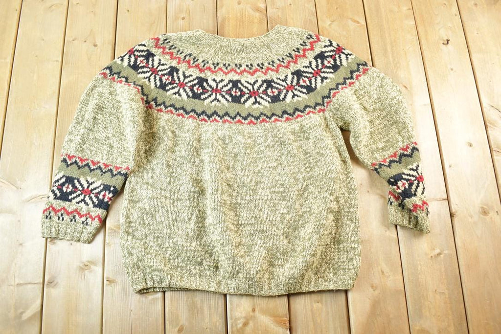 Vintage 1990s Eddie Bauer Wool Knit Sweater Womens M