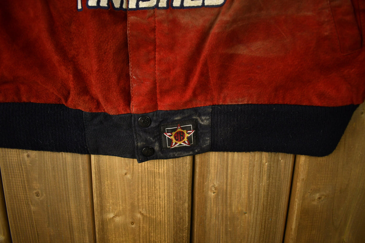 Vintage 1990s Jeff Gordon 100% Leather Nascar Racing Jacket