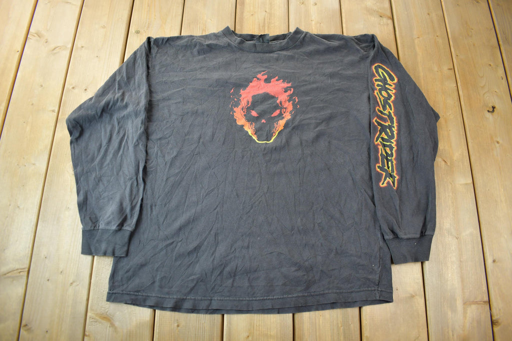 Vintage 1990s Ghost Rider Marvel Promo Long Sleeve Graphic T-shirt