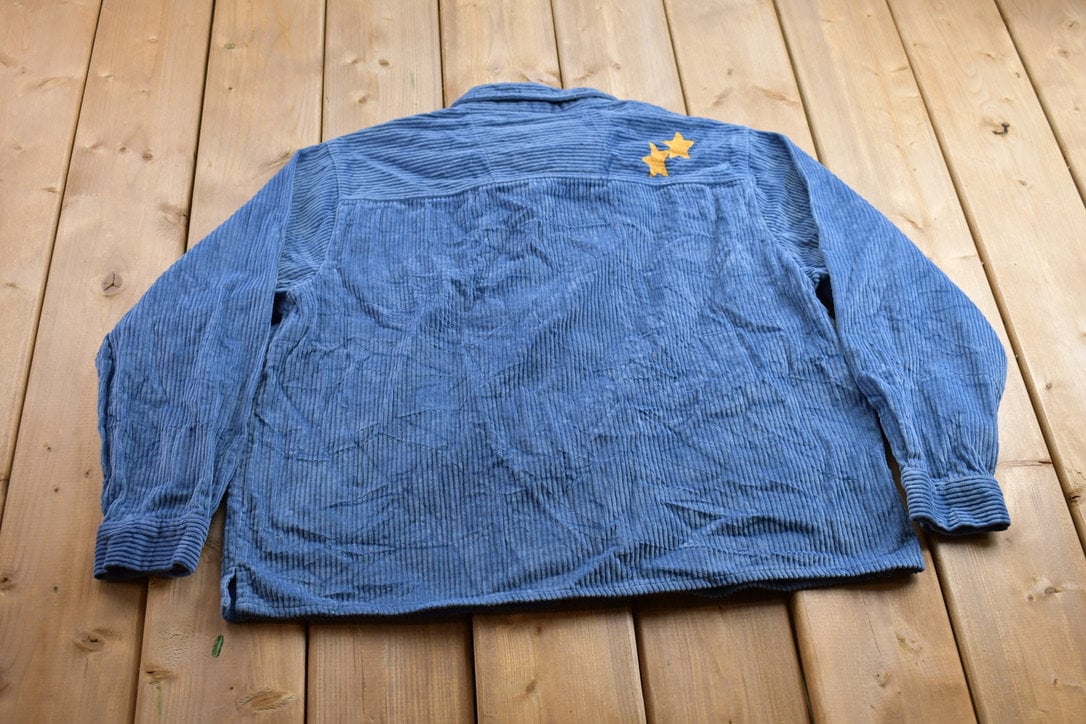 Vintage 1990s North Crest Holiday Theme Corduroy Full Zip Jacket