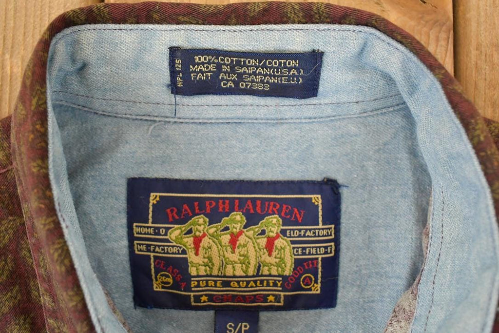 Vintage 1990s Ralph Lauren Chaps Paisley AOP Button Up Shirt Men's M