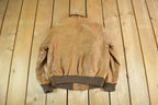 Vintage 1990s New Order Genuine Leather Flight Jacket Youth Medium / Leather Jacket / Military Jacket