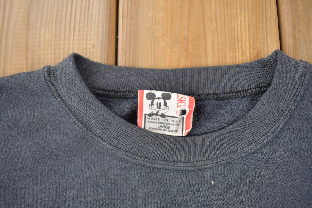 Vintage 1990s Mickey Mouse Disneyland Disney Designs Crewneck Made In USA