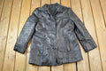 Vintage 1990s Danier Mens Full Length Heavy Leather Coat