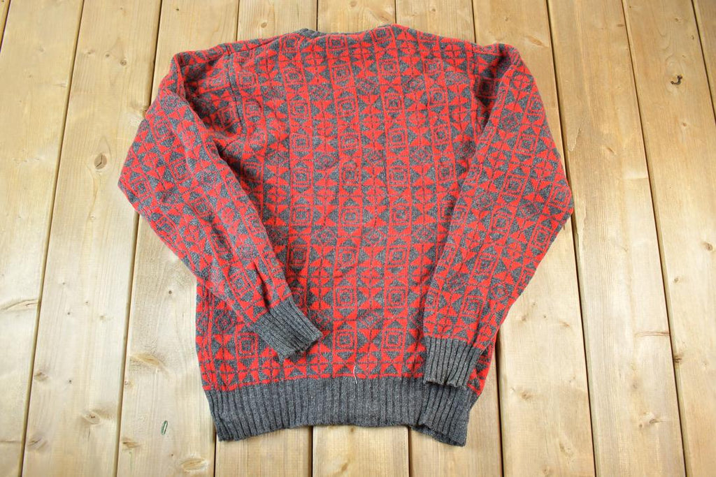 Vintage 1990s English Lane 100% Wool Knit Sweater