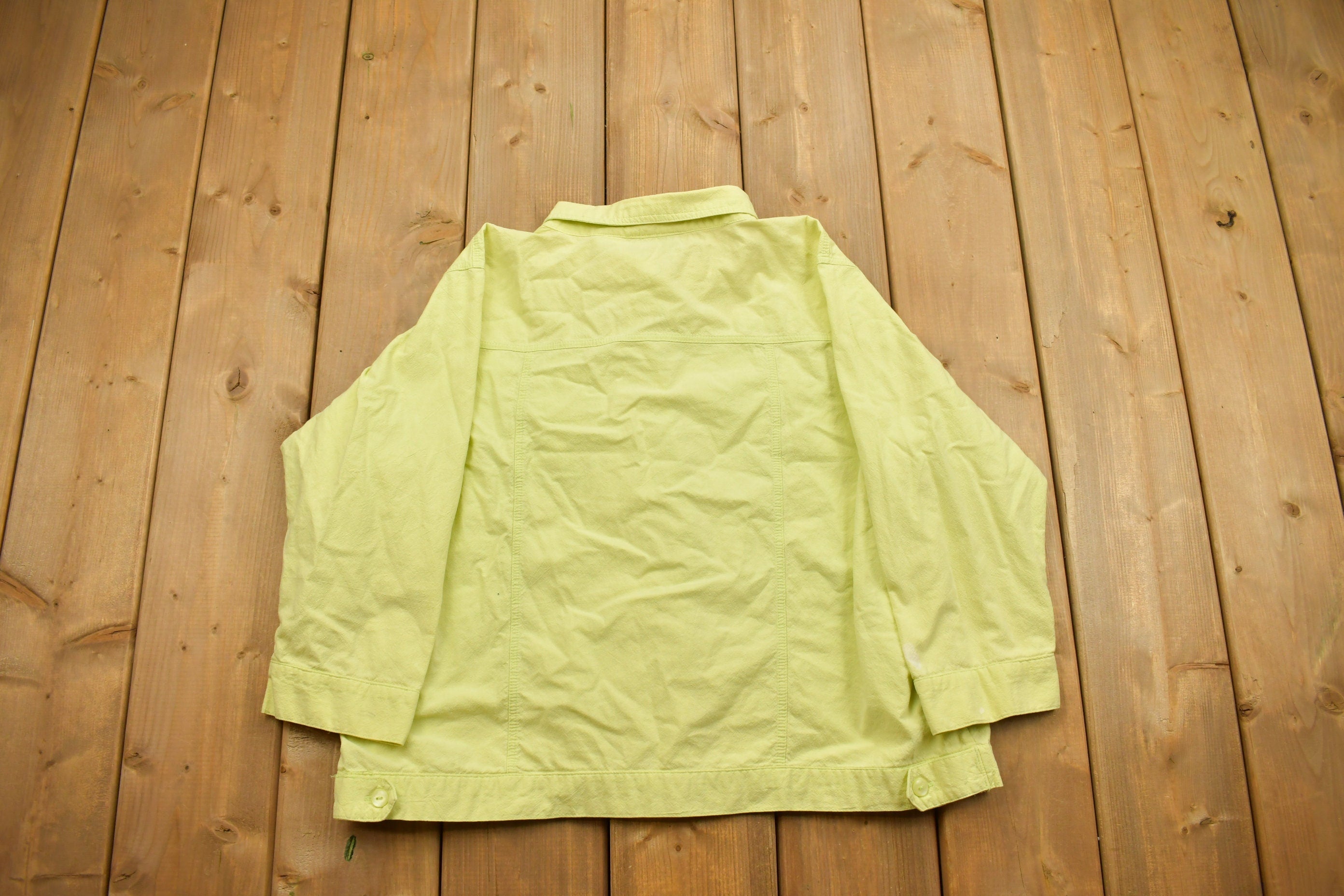 Vintage 1990s Allyson Whitmore Green Button Up Shirt