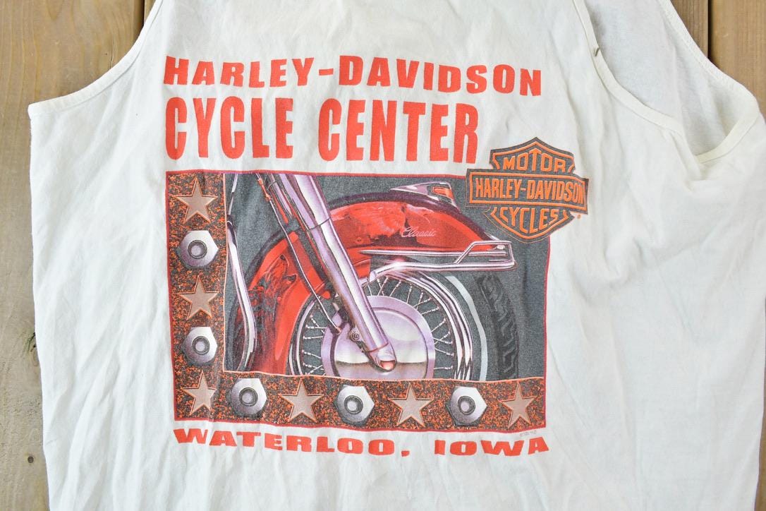 Vintage Y2K Harley Davidson Aztec Graphic Tank Top