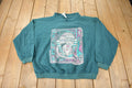 Vintage 1990s Dreaming Kangaroo Australian Aboriginal Artwork Souvenir Sweatshirt